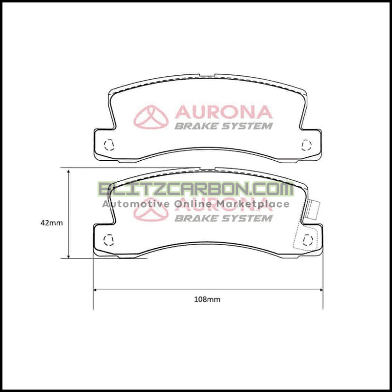 Aurona Brake Pad AUR560422 Rear Camry Celica Corolla Harrier ES300 RX300