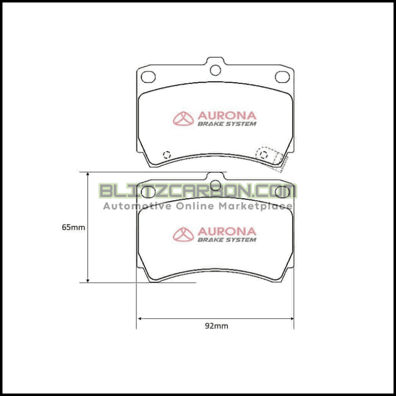 Aurona Brake Pad AUR561158 Front Kia Rio