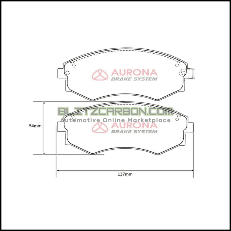 Aurona Brake Pad AUR561167 Front Avante Elantra Rexton Optima