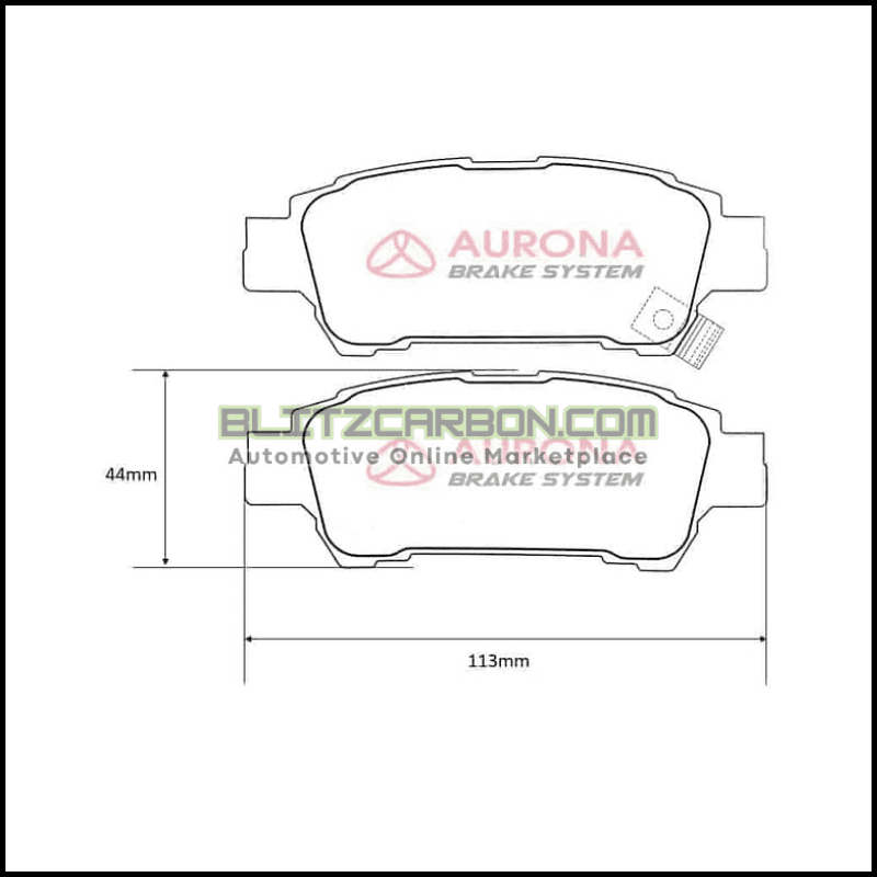 Aurona Brake Pad AUR561660 Rear Alphard Estima Ipsum ISIS