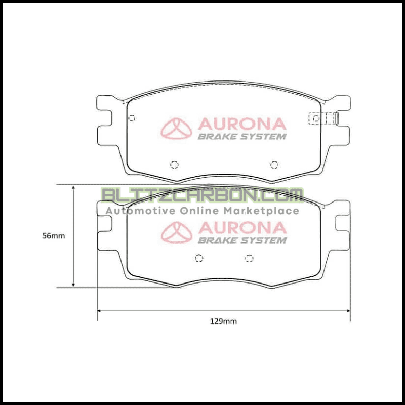 Aurona Brake Pad AUR561787 Front Accent Verna Rio K2