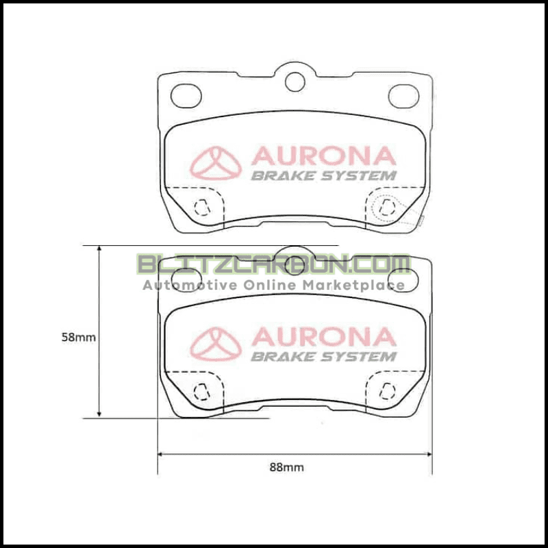 Aurona Brake Pad AUR561854 Rear MarkX