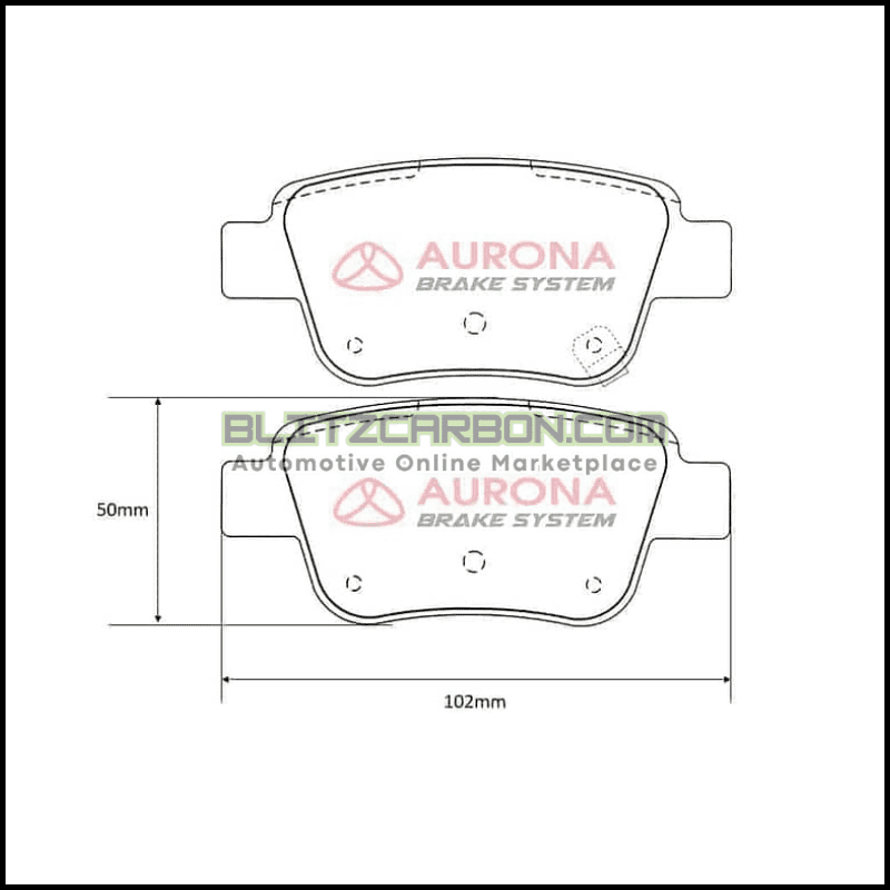 Aurona Brake Pad AUR561914 Rear Alphard Vellfire Estima