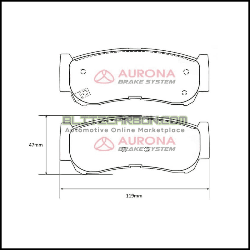 Aurona Brake Pad AUR562035 Rear Santa Fe (1)