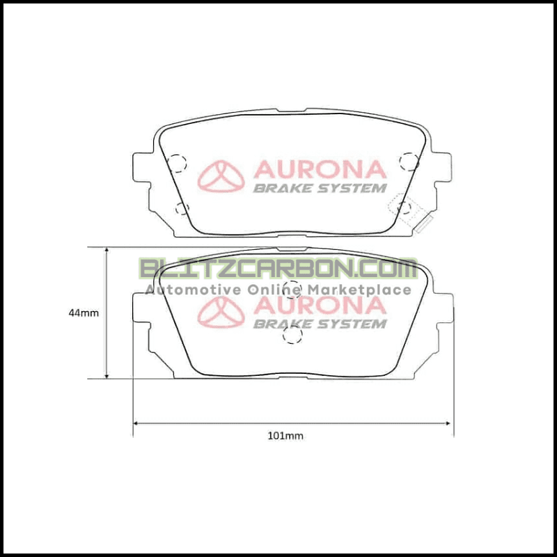 Aurona Brake Pad AUR562175 Rear Citra Rondo Carens