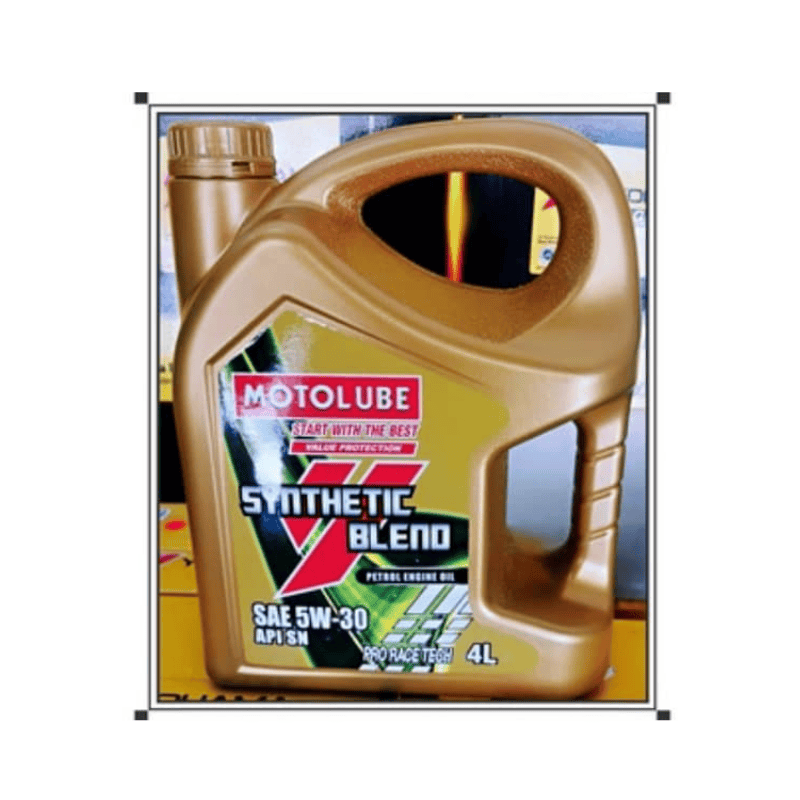 MOTOLUBE Fully Synthetic Engine Oil 5W-40 GOLD API SN (4L) 5W40 4Liters 10,000KM
