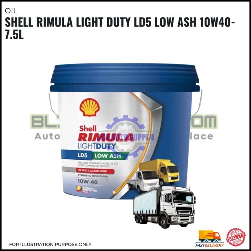 BLITZ Shell Rimula Light Duty LD5 Low Ash 10W40-7.5L (1)