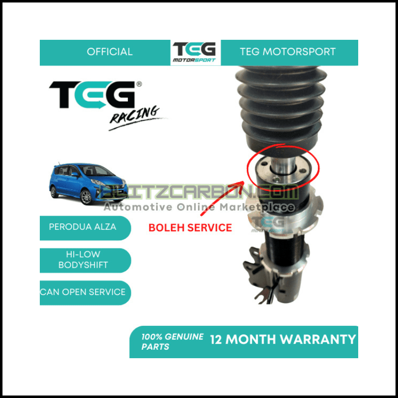 BOLEH SERVICE Perodua Alza TEG RACING Adjustable Suspension Set (2)
