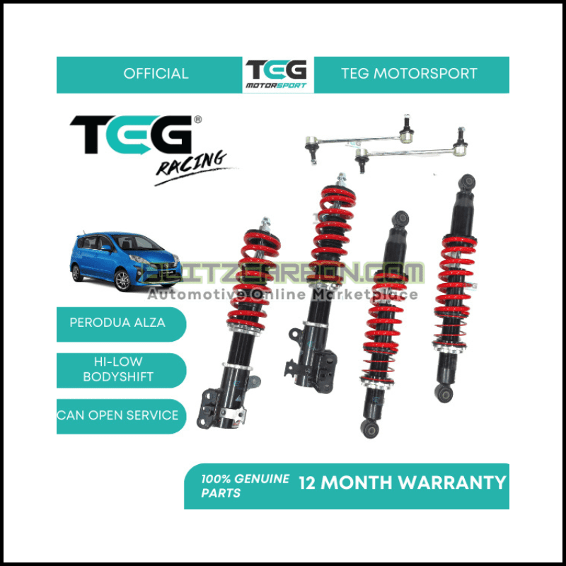 BOLEH SERVICE Perodua Alza TEG RACING Adjustable Suspension Set (3)