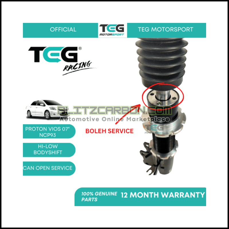 BOLEH SERVICE Toyota Vios 08 NCP93 TEG RACING Adjustable Suspension (2)