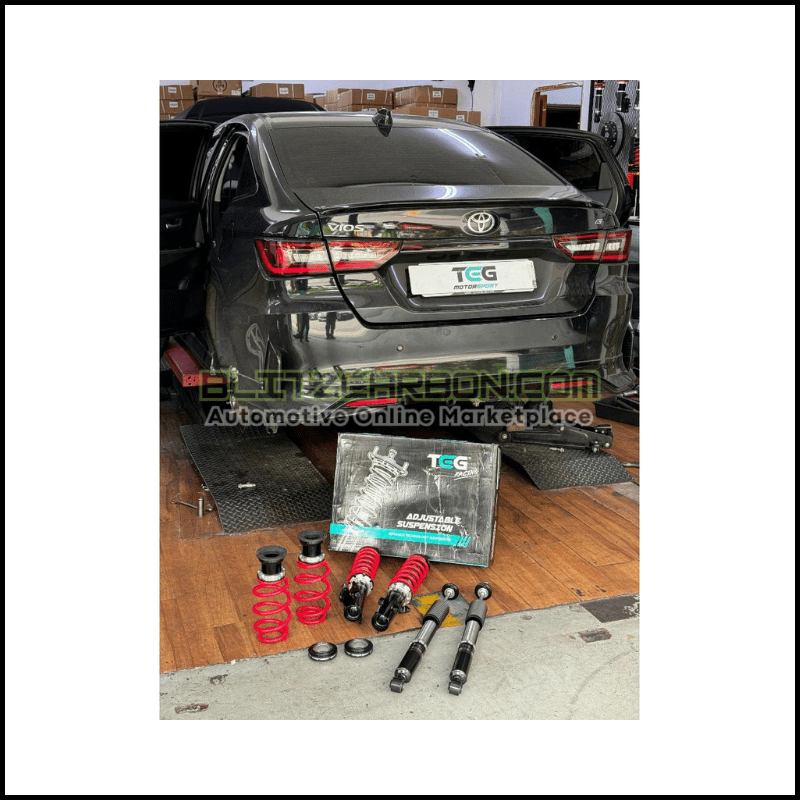 BOLEH SERVICE Toyota Vios 2023 TEG RACING Adjustable Suspension Hi Low Body Shift Absorber (3)
