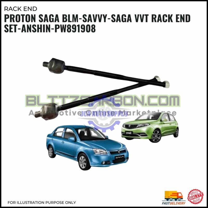 Anshin PW891908 Rack End Set for Proton Saga BLM, Savvy, and VVT models