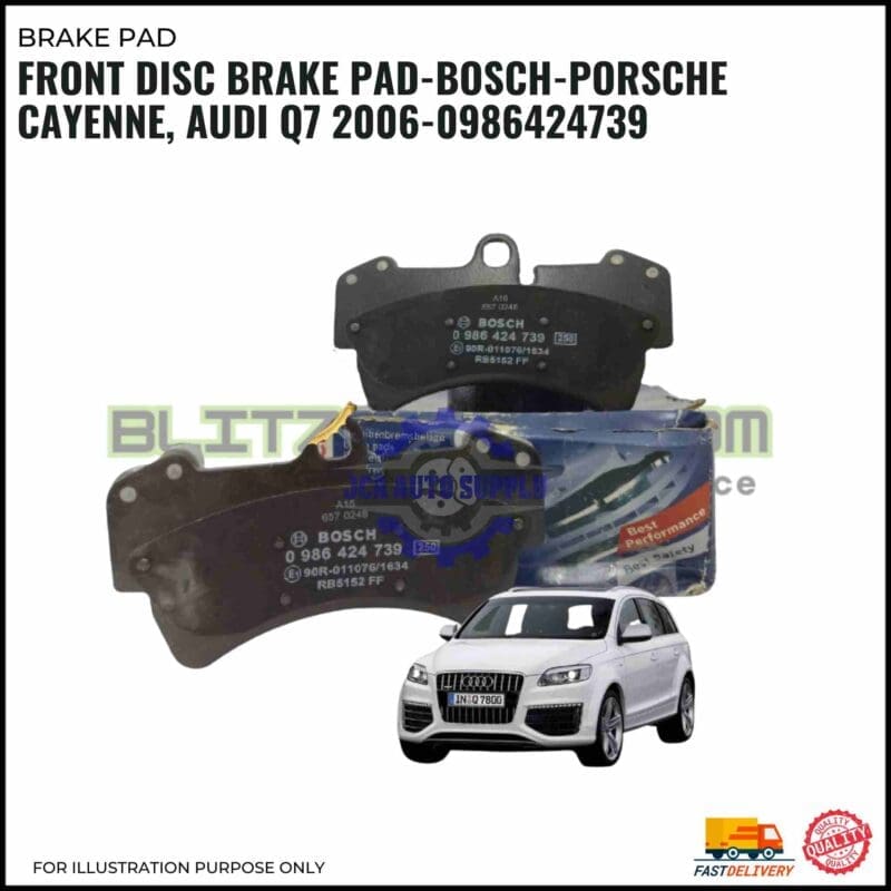 Bosch front brake pads for Audi Q7 and Porsche Cayenne, part # 0986424739