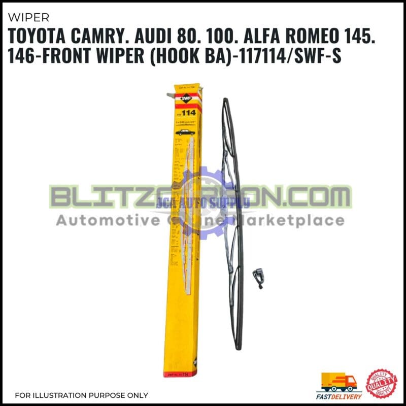 Front Wiper (Hook BA)-Toyota Camry. Audi 80. 100. Alfa Romeo 145. 146-21Inch-117114SWF-S