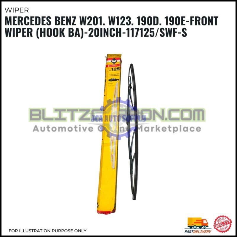 Front Wiper (Hook BA)-Mercedes Benz W201. W123. 190D. 190E-20 Inch-117125SWF-S