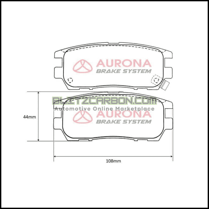 Aurona Brake Pad AUR561231 Rear Pajero
