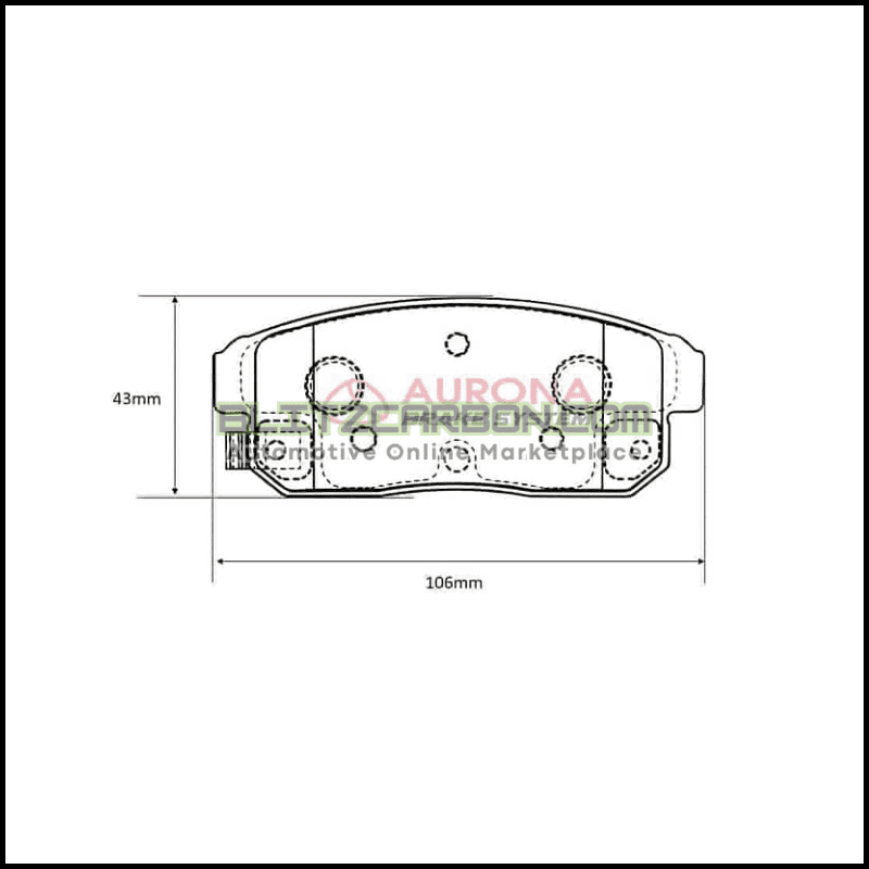 Aurona Brake Pad AUR561493 Rear Cefiro Sentra RX-8 Swift