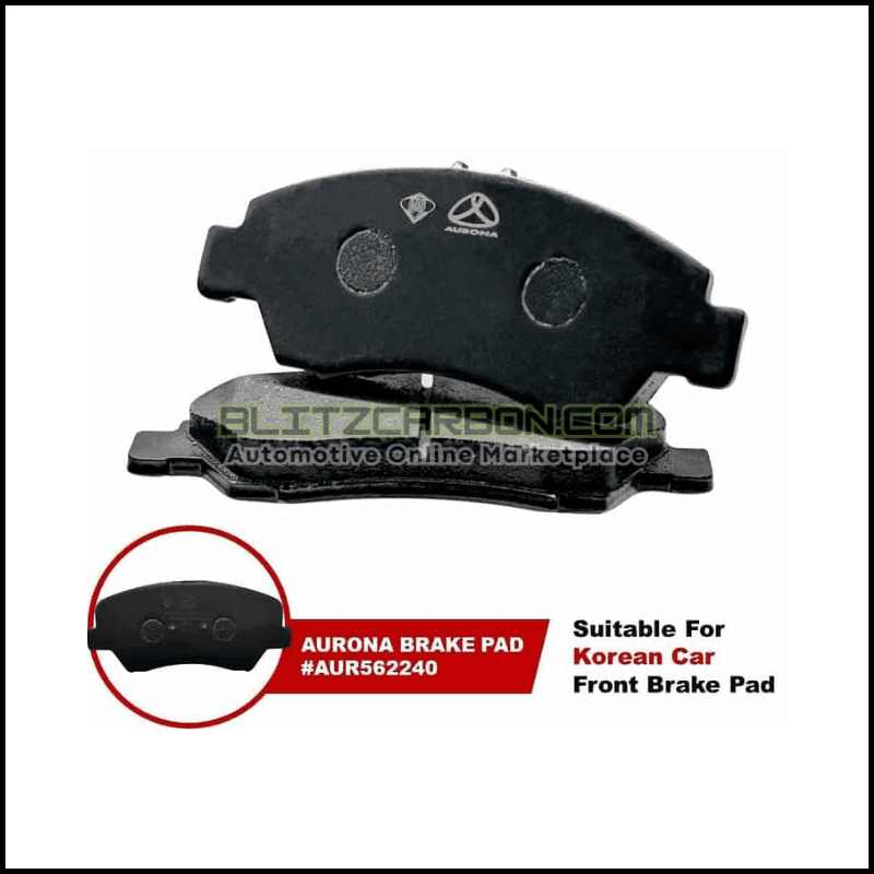 Aurona Brake Pad AUR562240 Front Accent Avante Elantra SantaFe Veloster Cerato Forte Rio Rondo (1)
