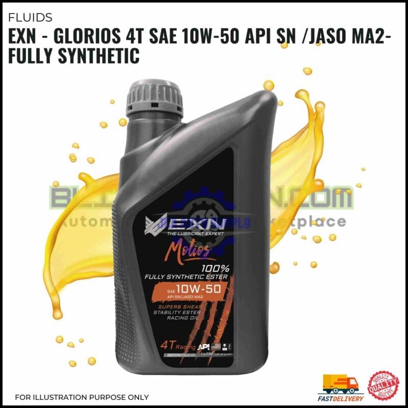 BLITZ EXN – Glorios 4T SAE 10W-50 API SN JASO MA2-Fully Synthetic (2)