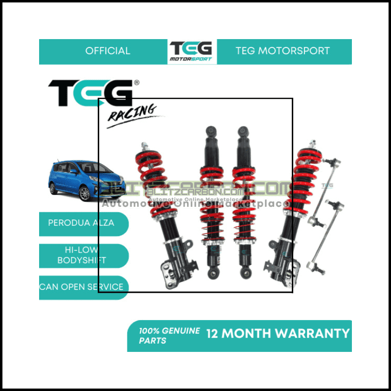 BOLEH SERVICE Perodua Alza TEG RACING Adjustable Suspension Set