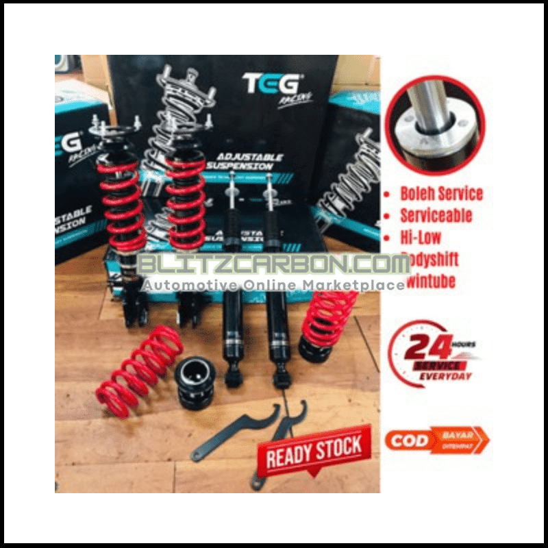 BOLEH SERVICE Proton X50 TEG RACING Adjustable Suspension Set Hi Low Body Shift Adjustable Absorber Suspension