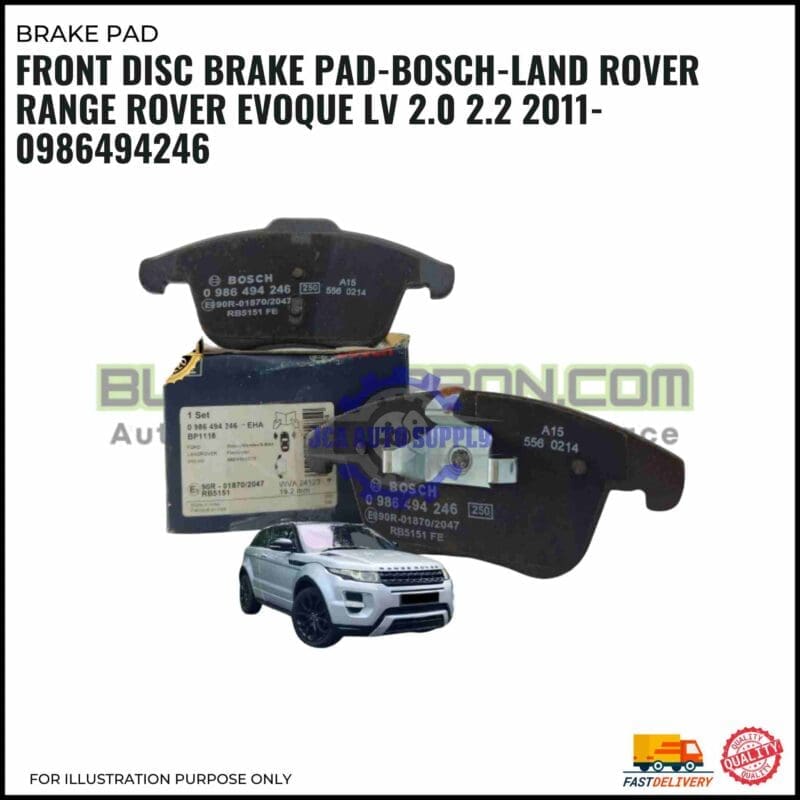 Bosch front disc brake pads for Range Rover Evoque LV 2.0 2.2 2011-2014