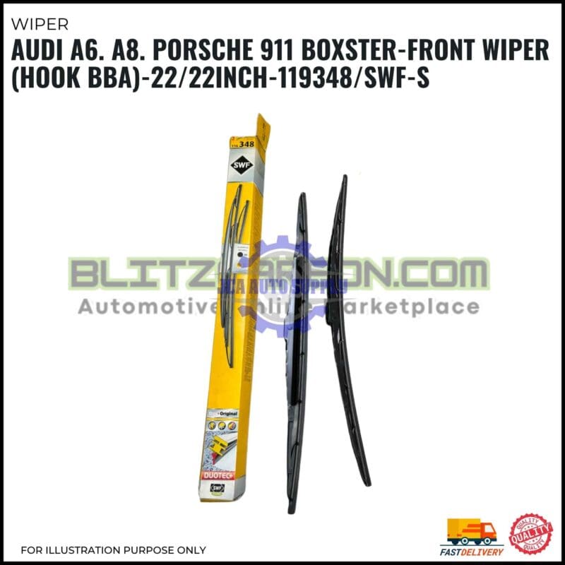 Front Wiper (Hook BA)-Audi A6. A8. Porsche 911 Boxster-22/22 Inch-119348SWF-S