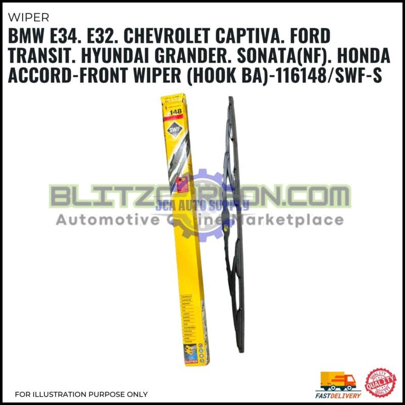 Front Wiper (Hook BA)-BMW E34. E32. Chevrolet Captiva. Ford Transit. Hyundai Grander. Sonata(NF). Honda Accord-24 Inch-116148SWF-S