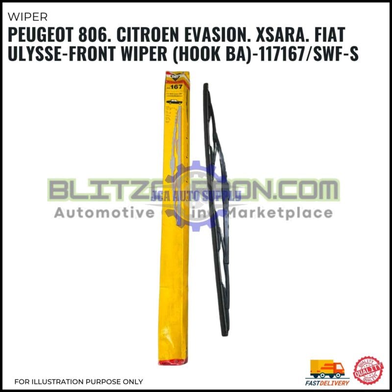Front Wiper (Hook BA)-Peugeot 806. Citroen Evasion. XSara. Fiat Ulysse-26Inch-117167SWF-S