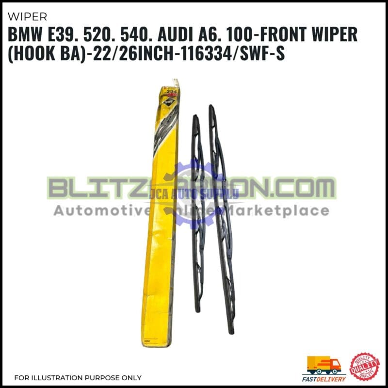 Front Wiper (Hook BA)-BMW E39. 520. Audi A6. 100-22/26 Inch-116334SWF-S