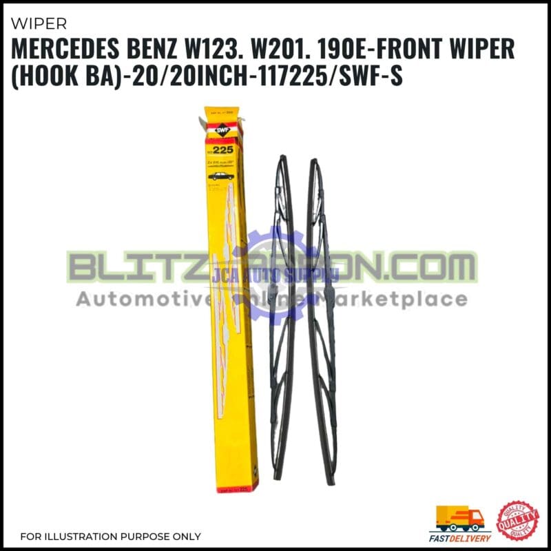 Front Wiper (Hook BA)-Mercedes Benz W123. W201. 190E-20/20 Inch-117225SWF-S